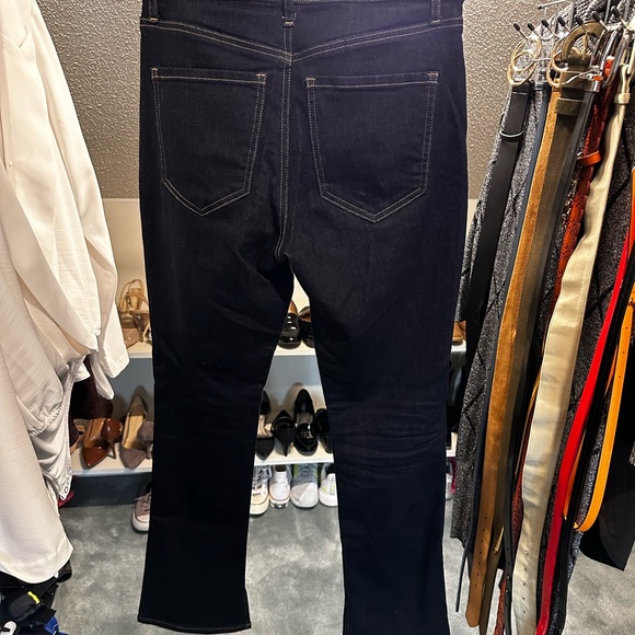 Express women’s 4S mid rise skyscraper jeans dark blue - Picture 3 of 3